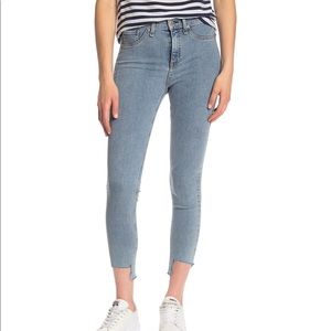 Rag & Bone High Rise Step Hem Skinny Jeans